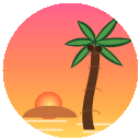 Islands Dark Sunset